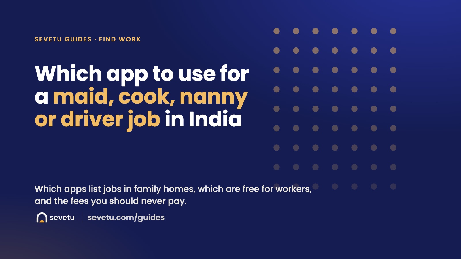 Cover: Which app to use for a maid, cook, nanny or driver job in India