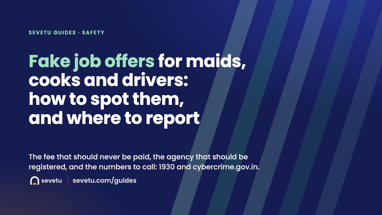 Cover: Fake job offers for maids, cooks and drivers, how to spot them